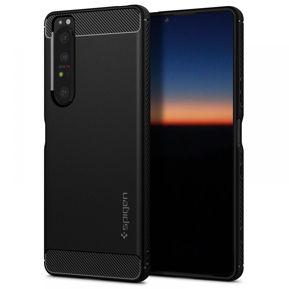 etui Spigen Rugged Armor czarne Sony Xperia 1 III