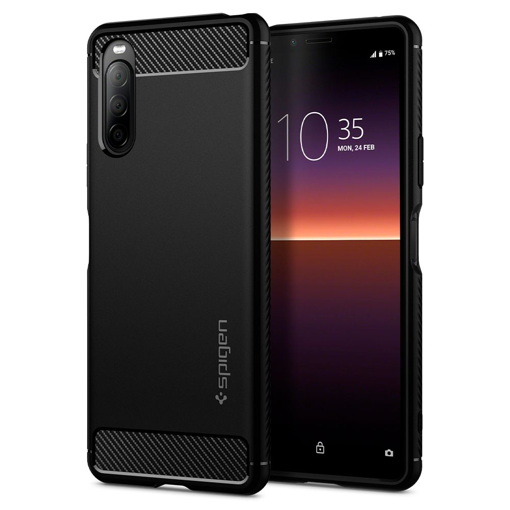 etui Spigen Rugged Armor Czarne Sony Xperia 10 II