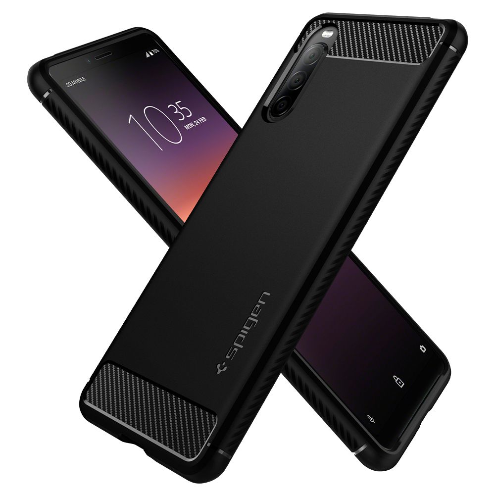 etui Spigen Rugged Armor Czarne Sony Xperia 10 II / 6