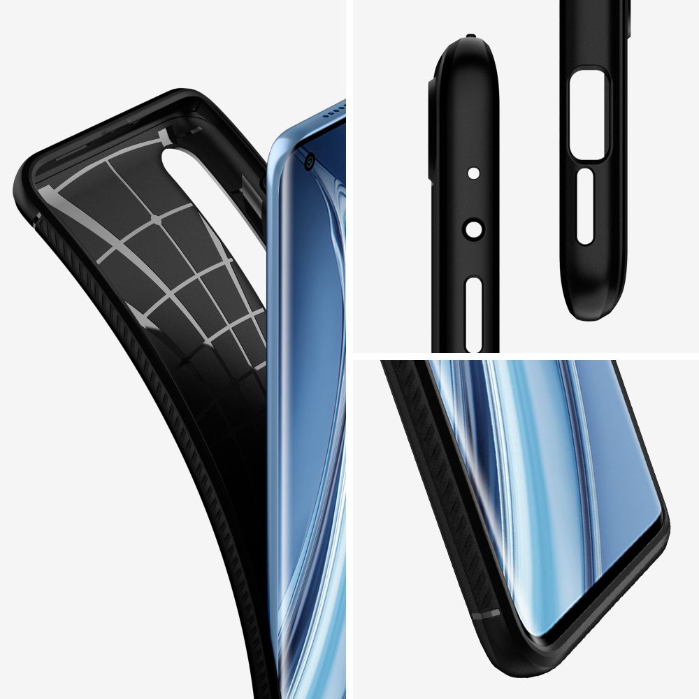 etui Spigen Rugged Armor czarne Xiaomi Mi 10 Pro / 3