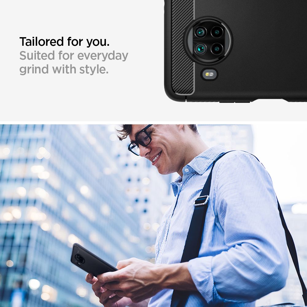 etui Spigen Rugged Armor czarne Xiaomi Mi 10T Lite / 3