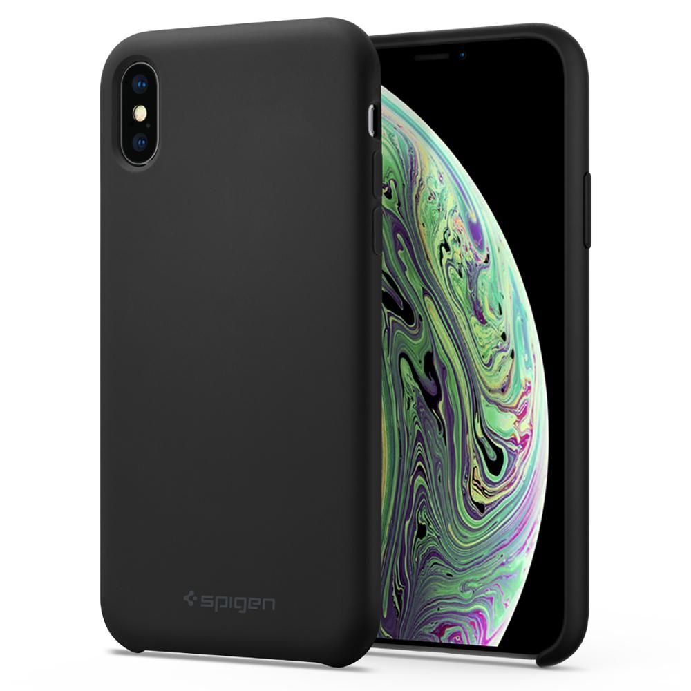 etui Spigen Silicone Fit Czarne Apple iPhone XS Max