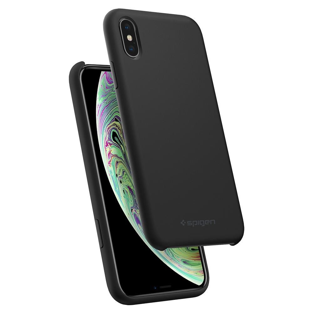etui Spigen Silicone Fit Czarne Apple iPhone XS Max / 5