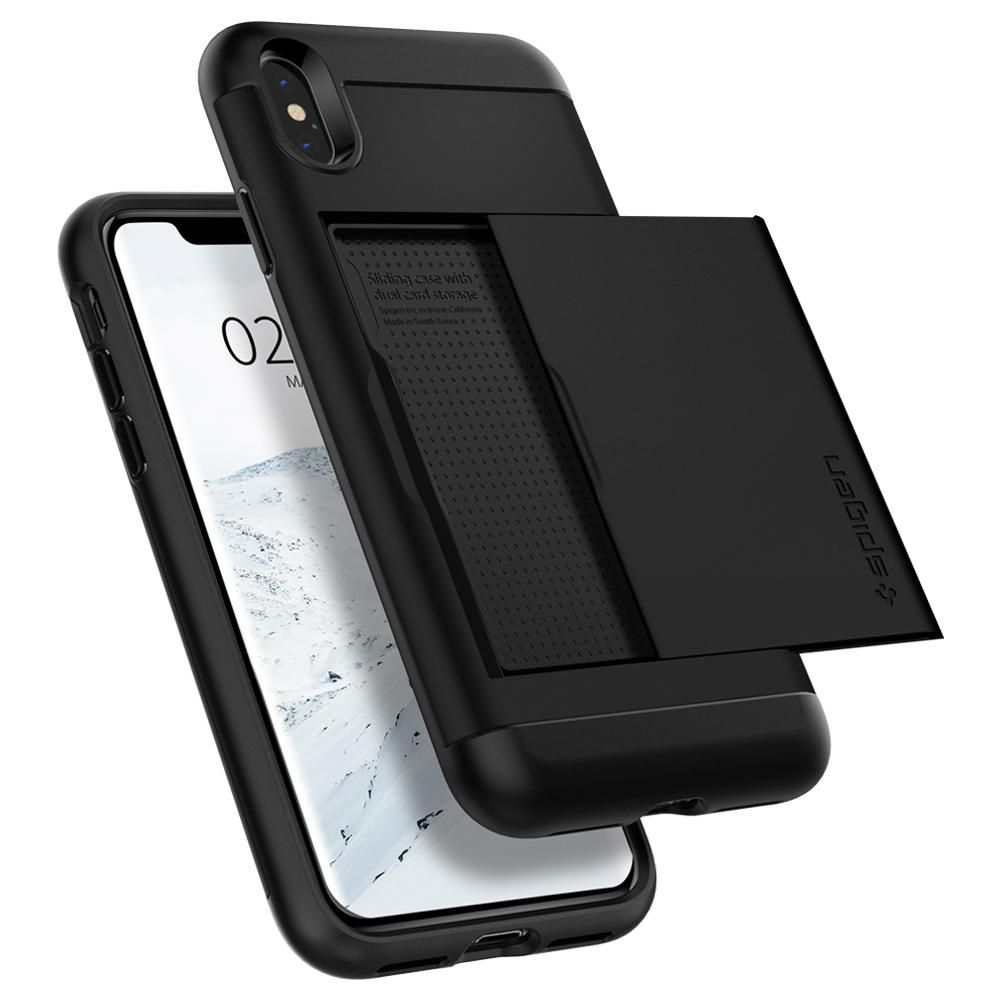 etui Spigen Slim Armor Cs Czarne Apple iPhone X / 6