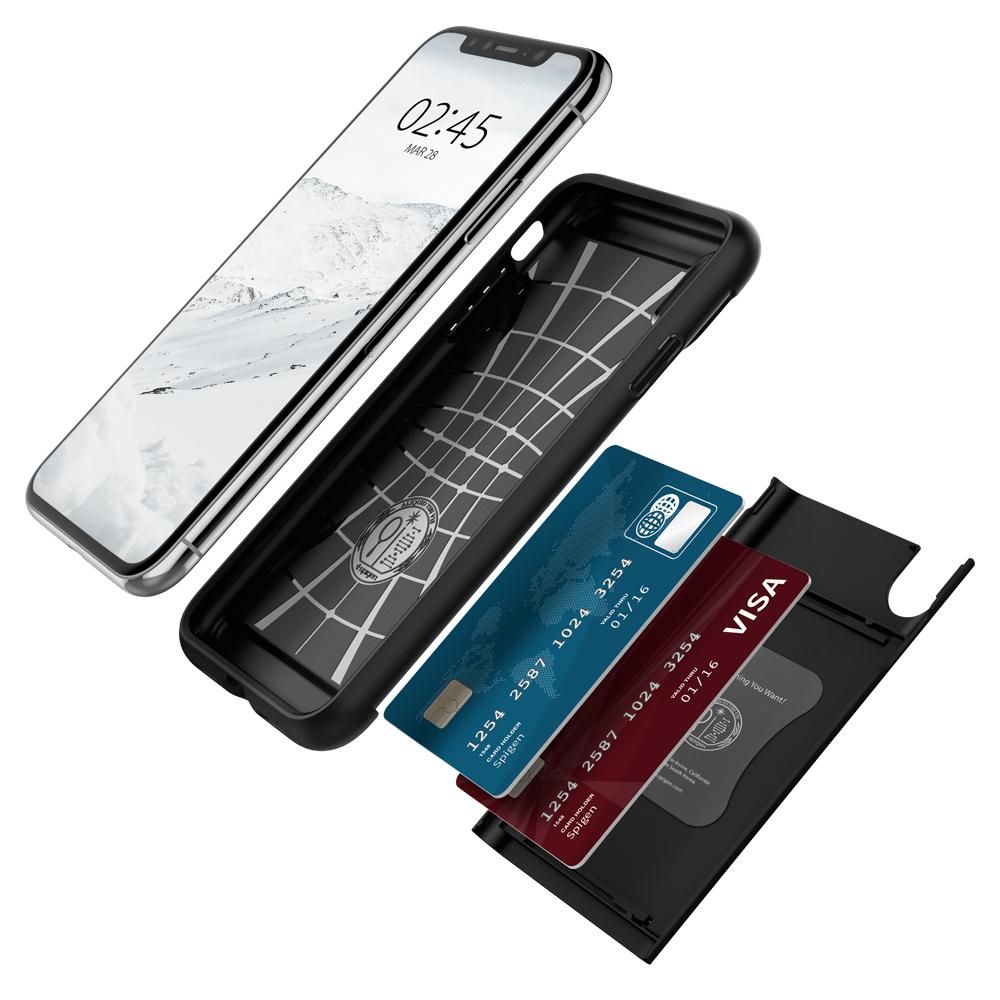 etui Spigen Slim Armor Cs Czarne Apple iPhone X / 7