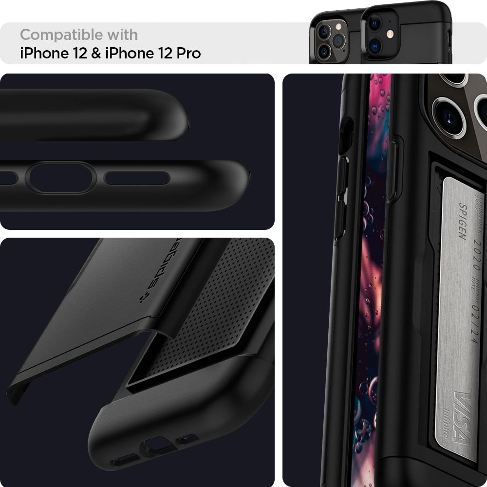 etui Spigen Slim Armor Cs Czarne Apple iPhone 12 Pro / 2