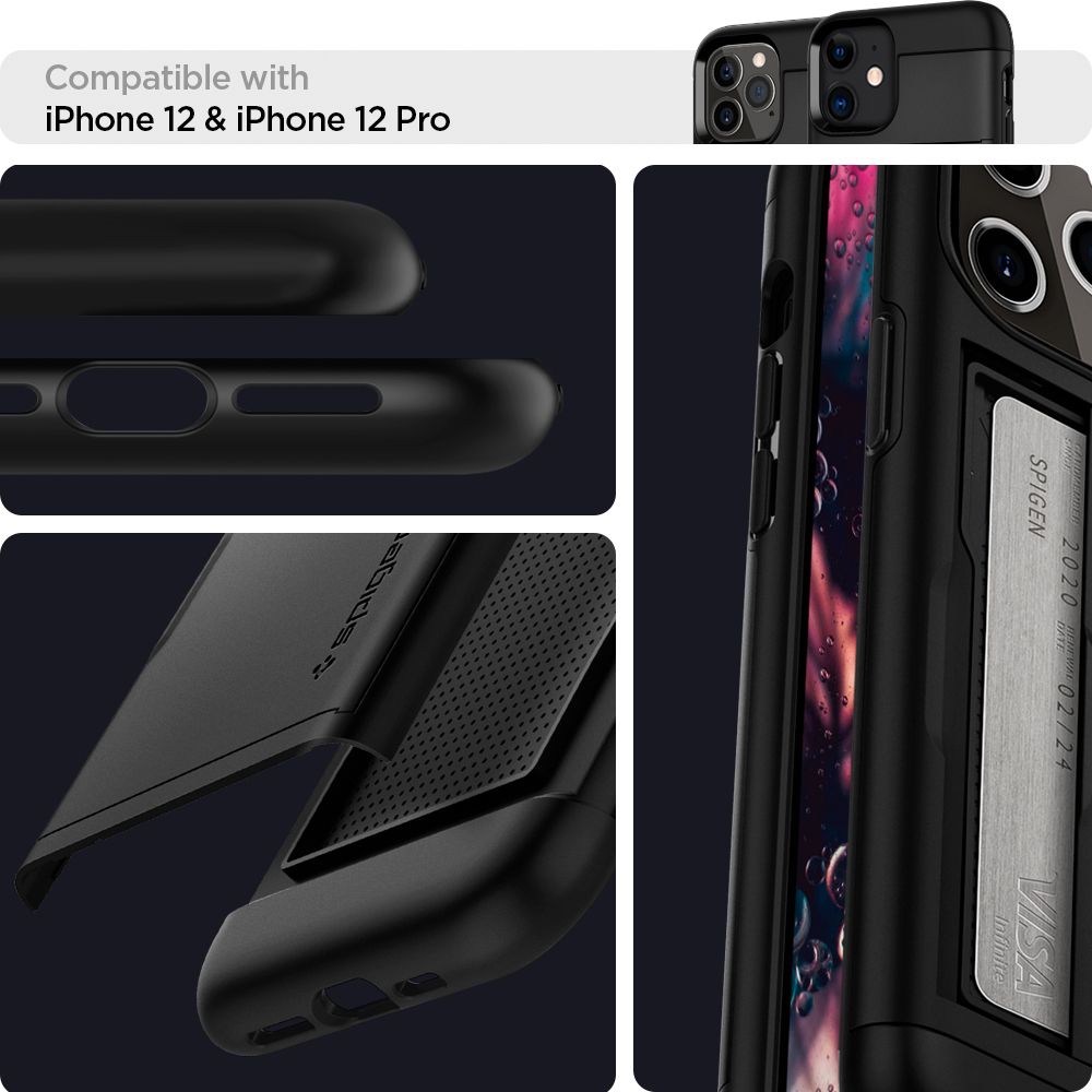 etui Spigen Slim Armor Cs Czarne Apple iPhone 12 Pro / 2 etui Spigen Slim Armor Cs Czarne Apple iPhone 12 Pro / 2