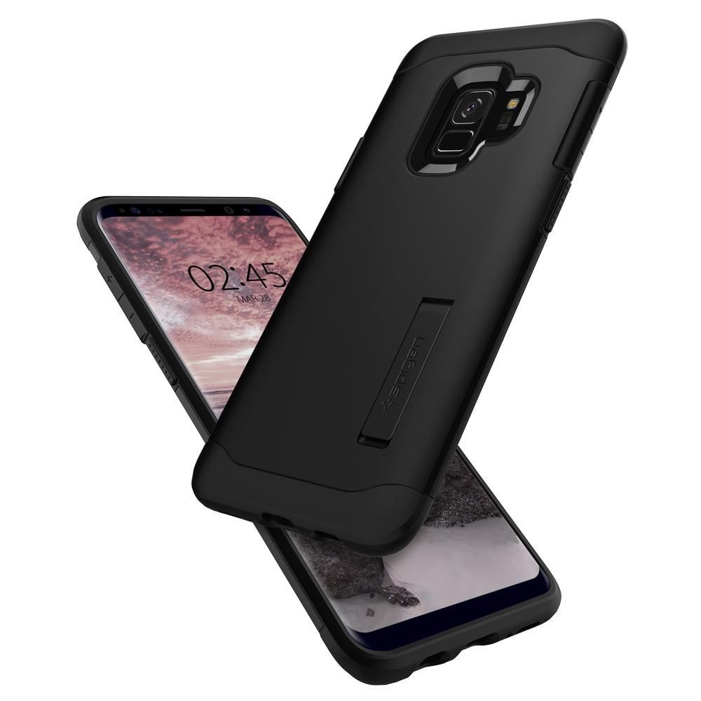 etui Spigen Slim Armor Czarne Samsung Galaxy S9 / 3