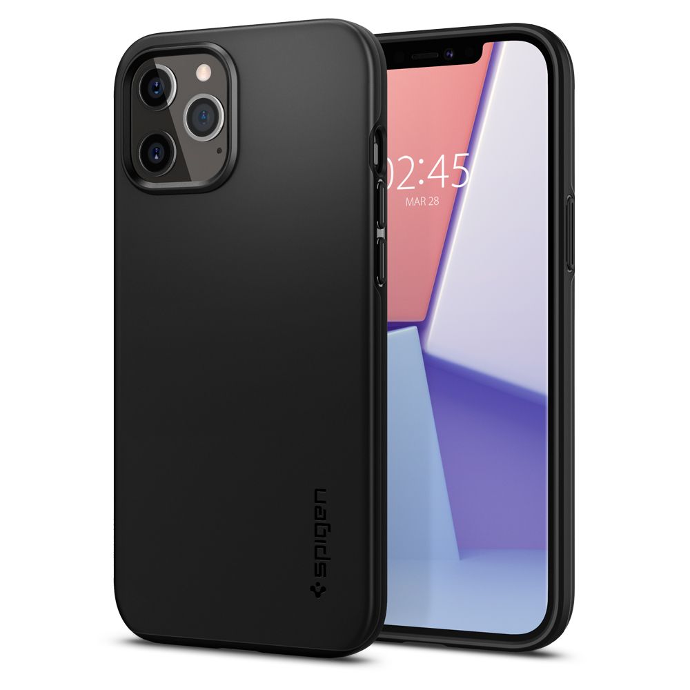 etui Spigen Thin Fit Czarne Apple iPhone 12 Pro