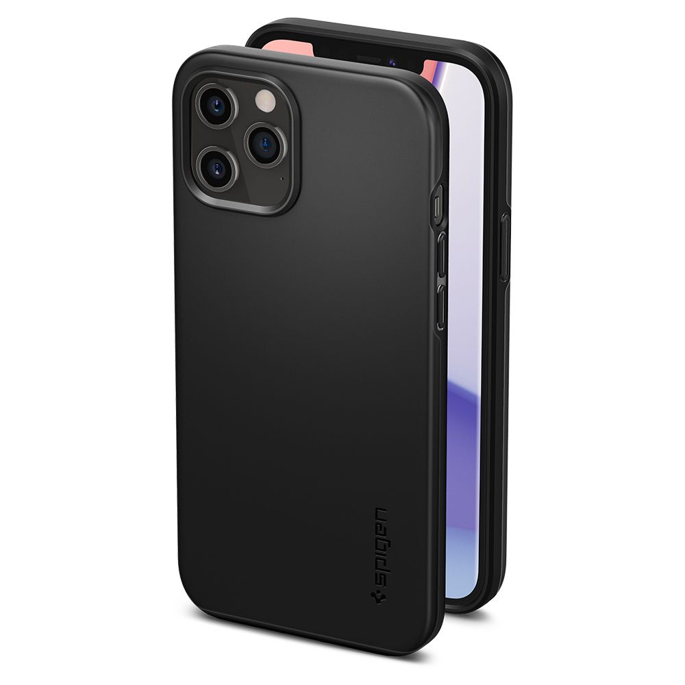 etui Spigen Thin Fit Czarne Apple iPhone 12 Pro / 5