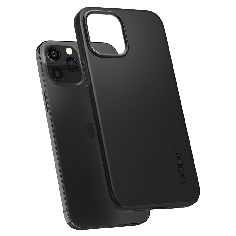 etui Spigen Thin Fit Czarne Apple iPhone 12 Pro / 8