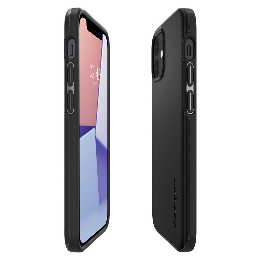etui Spigen Thin Fit Czarne Apple iPhone 12 Mini / 8 etui Spigen Thin Fit Czarne Apple iPhone 12 Mini / 8