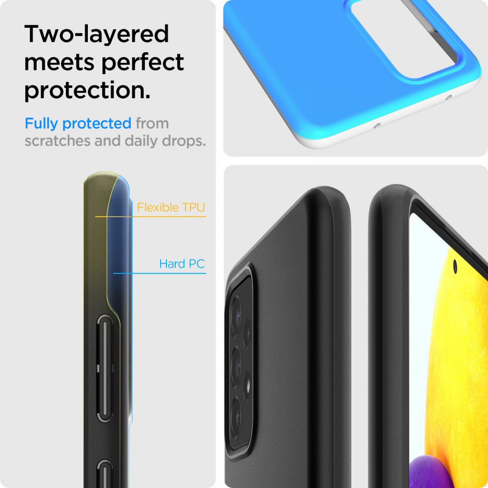 etui Spigen Thin Fit czarne Samsung A72 / 4 etui Spigen Thin Fit czarne Samsung A72 / 4