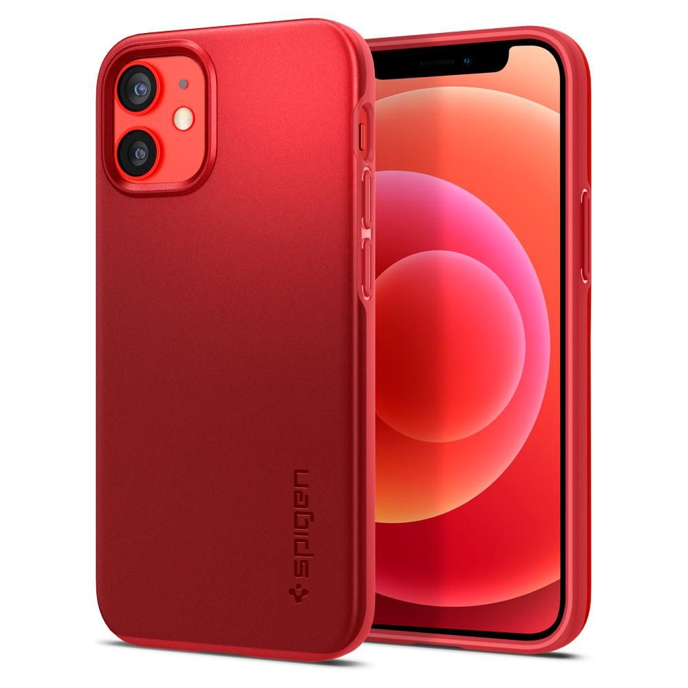 etui Spigen Thin Fit czerwone Apple iPhone 12 Mini etui Spigen Thin Fit czerwone Apple iPhone 12 Mini