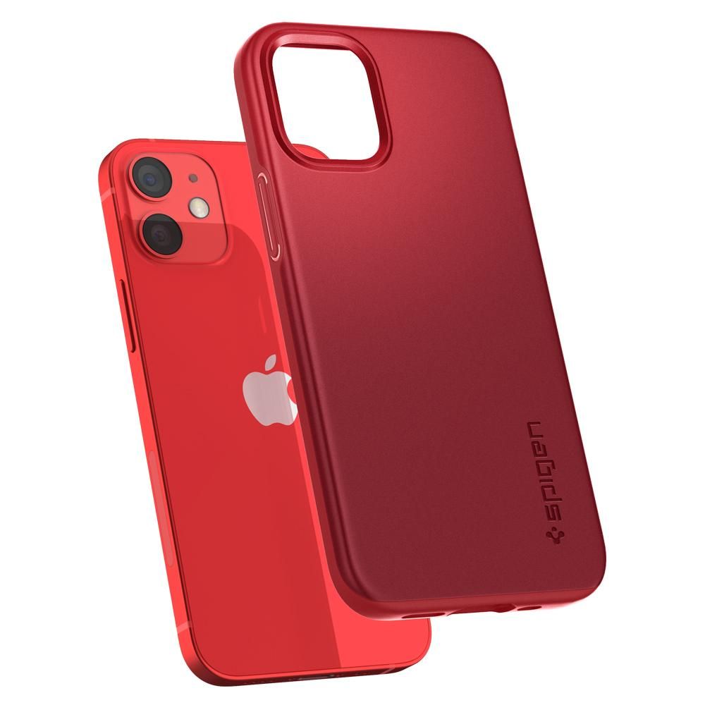 etui Spigen Thin Fit czerwone Apple iPhone 12 Mini / 8 etui Spigen Thin Fit czerwone Apple iPhone 12 Mini / 8