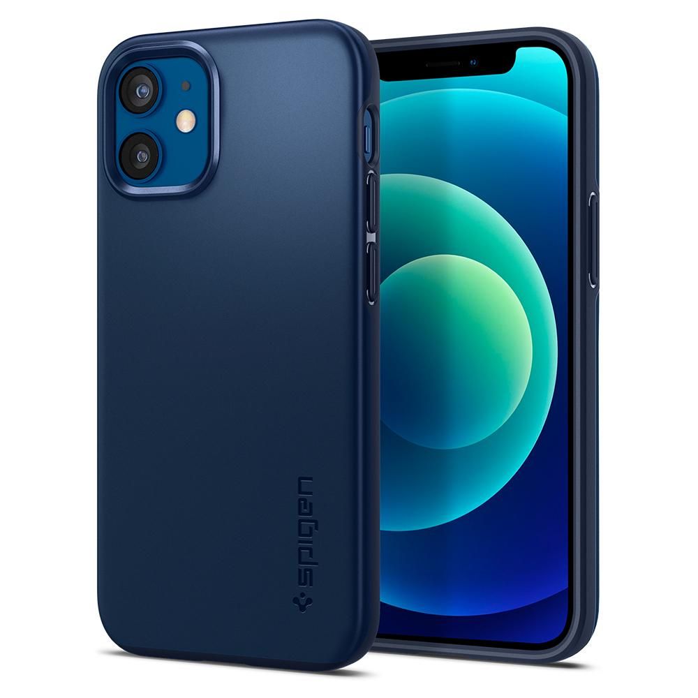 etui Spigen Thin Fit granatowe Apple iPhone 12 Mini etui Spigen Thin Fit granatowe Apple iPhone 12 Mini