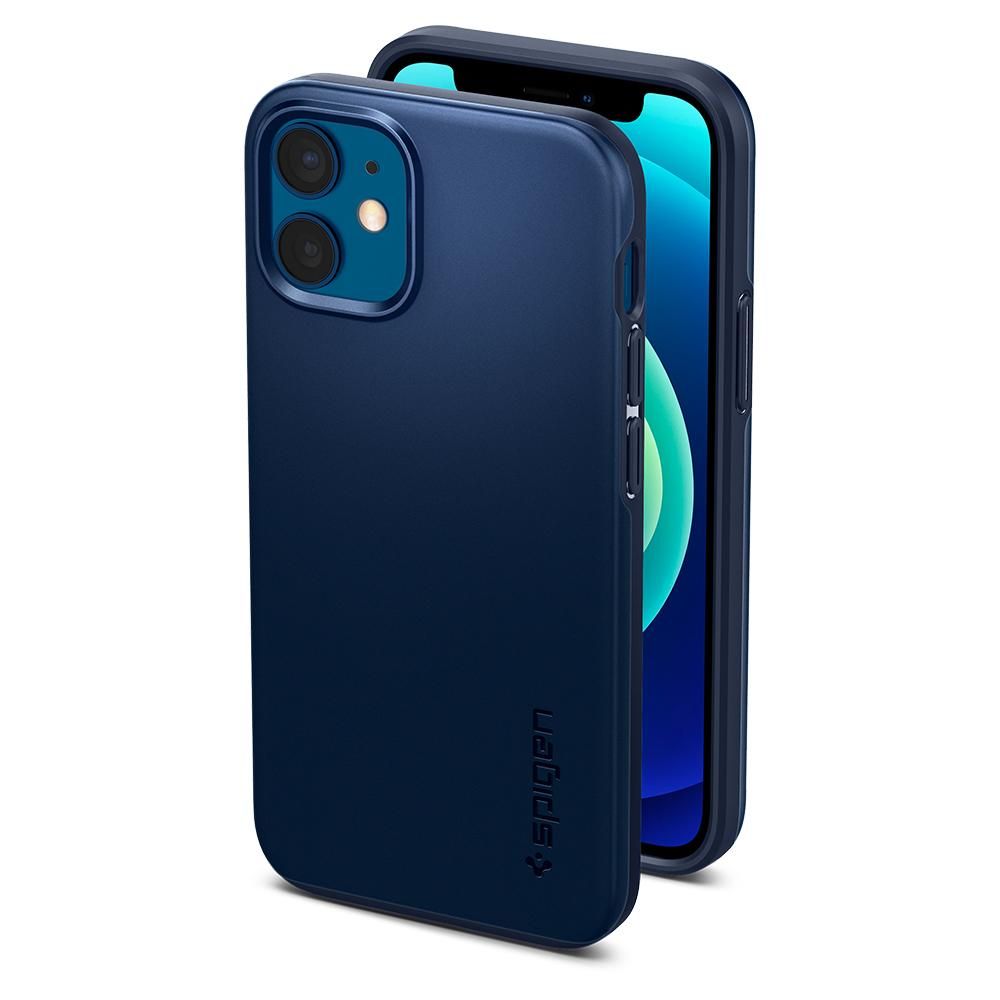 etui Spigen Thin Fit granatowe Apple iPhone 12 Mini / 3 etui Spigen Thin Fit granatowe Apple iPhone 12 Mini / 3