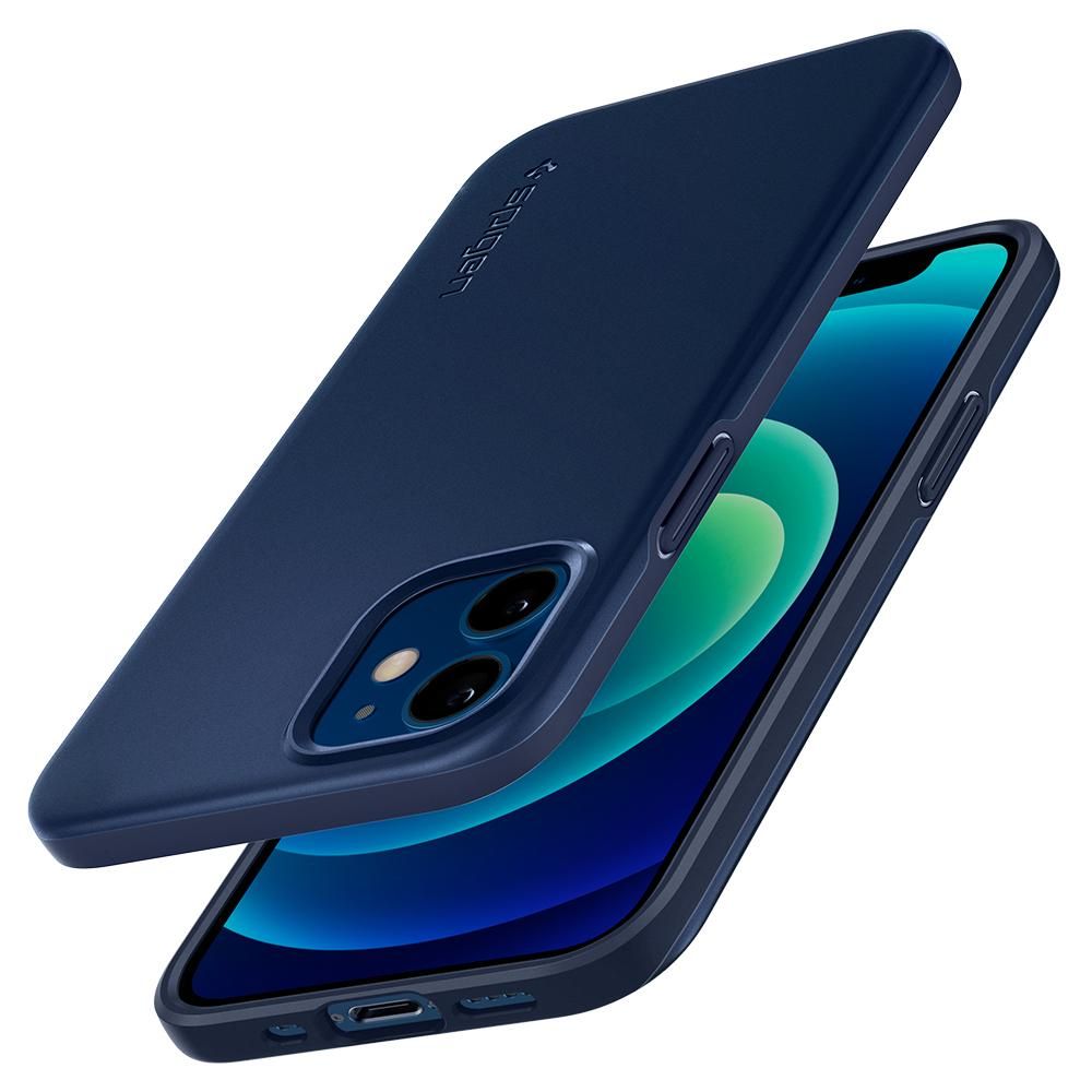 etui Spigen Thin Fit granatowe Apple iPhone 12 Mini / 4 etui Spigen Thin Fit granatowe Apple iPhone 12 Mini / 4