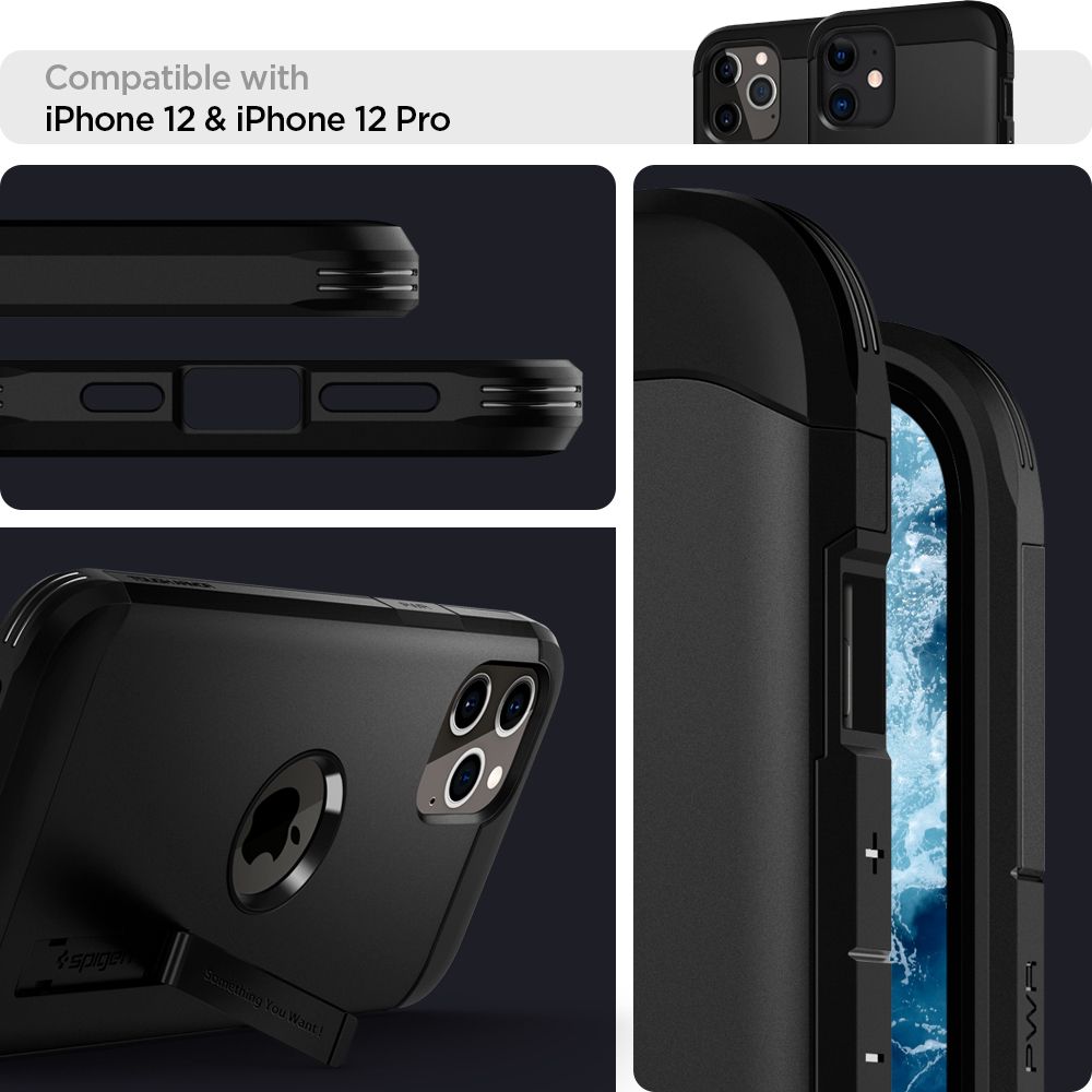 etui Spigen Tough Armor Czarne Apple iPhone 12 Pro / 10 etui Spigen Tough Armor Czarne Apple iPhone 12 Pro / 10