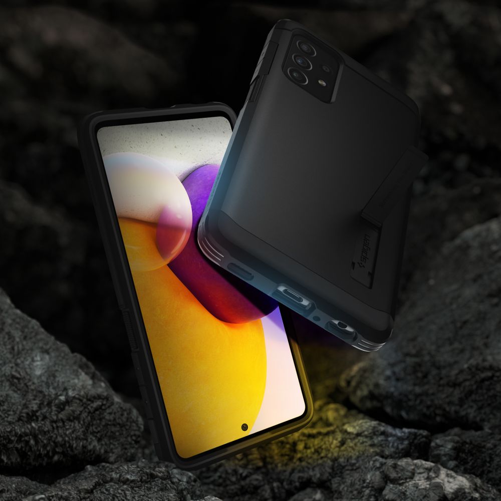 etui Spigen Tough Armor czarne Samsung A72 / 2