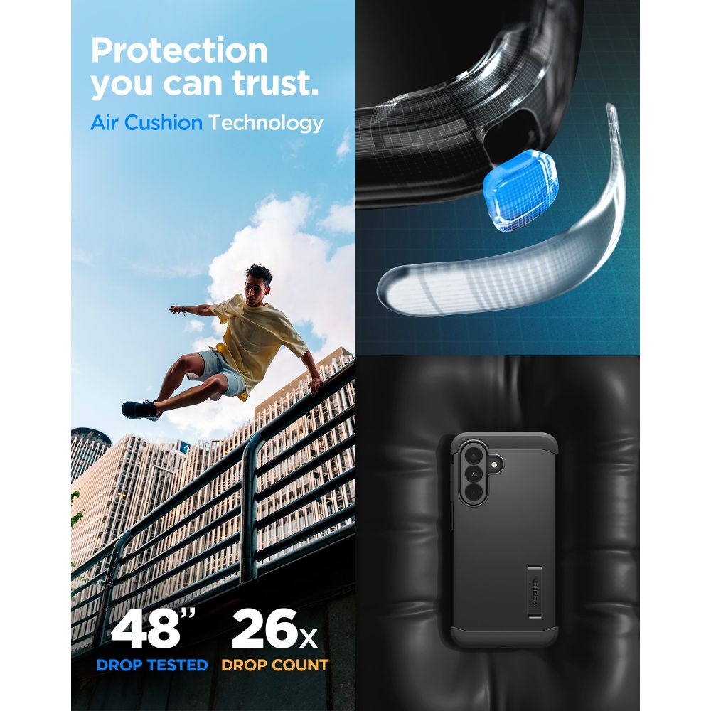 etui Spigen Tough Armor czarne Samsung Galaxy A37 5G / 10
