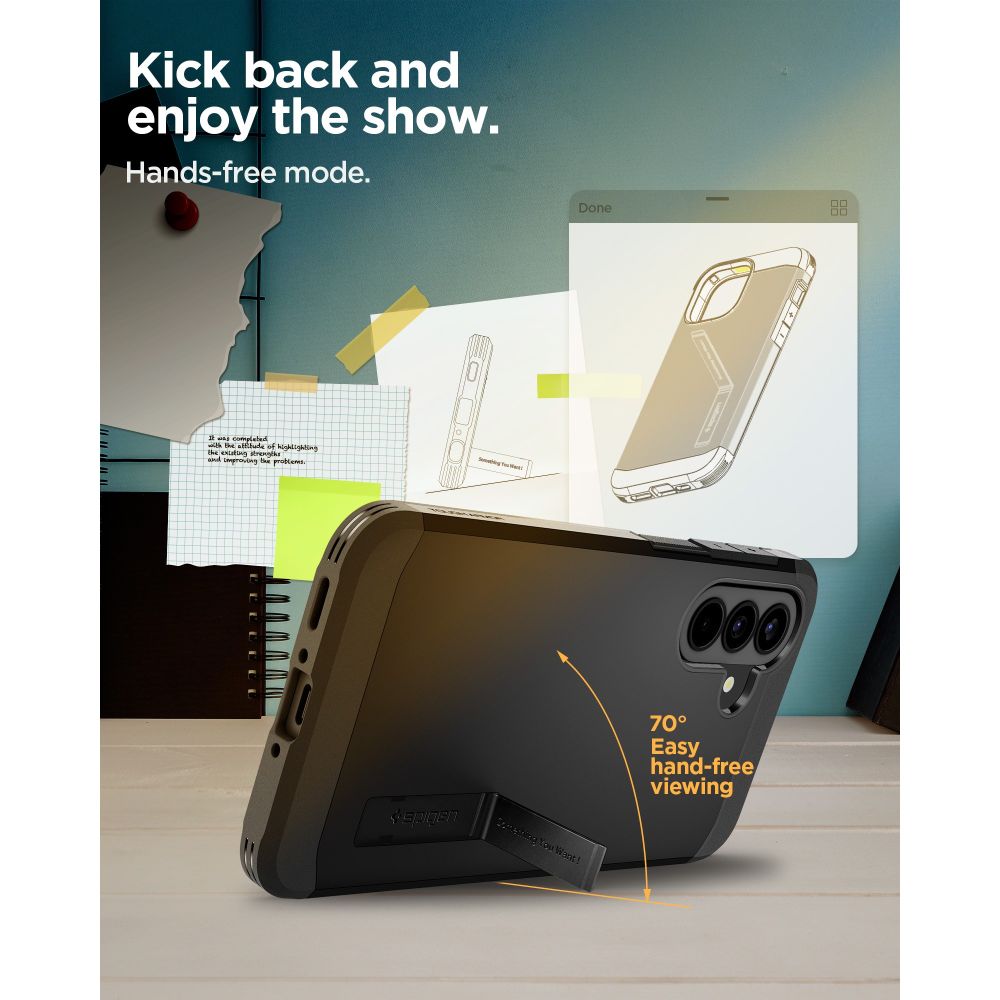 etui Spigen Tough Armor czarne Samsung Galaxy A37 5G / 12