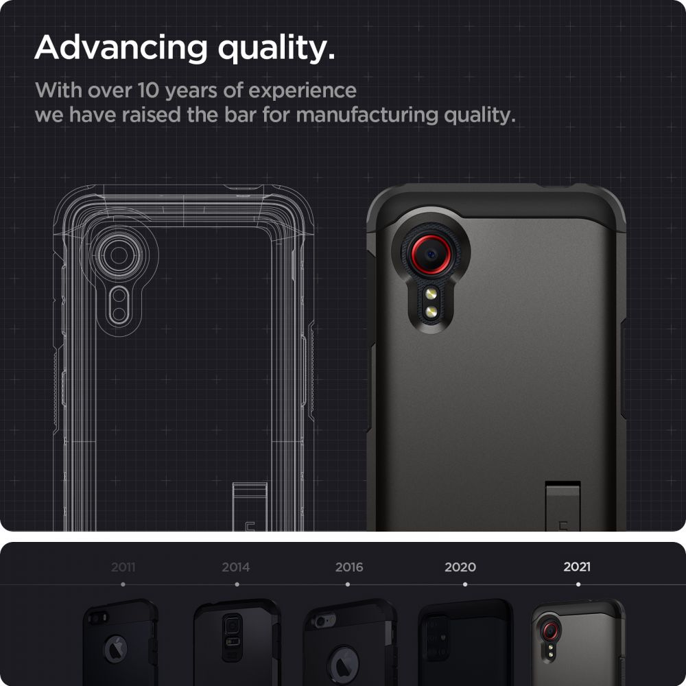 etui Spigen Tough Armor gunmetal Samsung Galaxy Xcover 5 / 10