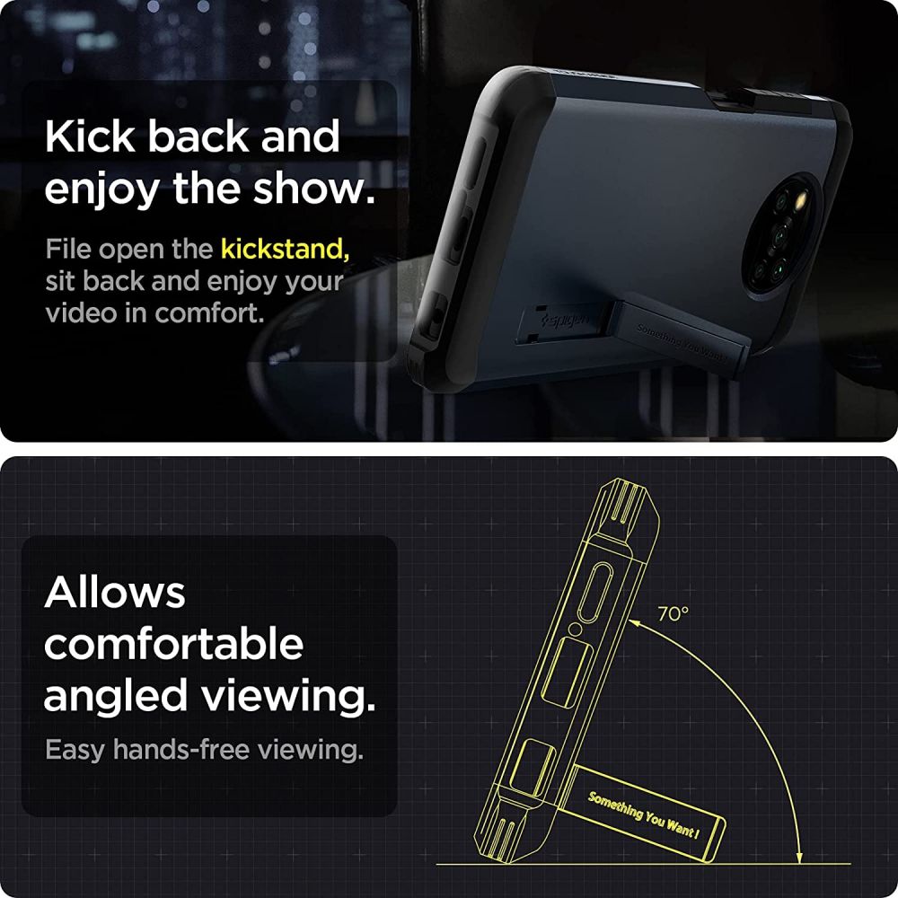 etui Spigen Tough Armor Metal slate Xiaomi POCO X3 Pro / 5