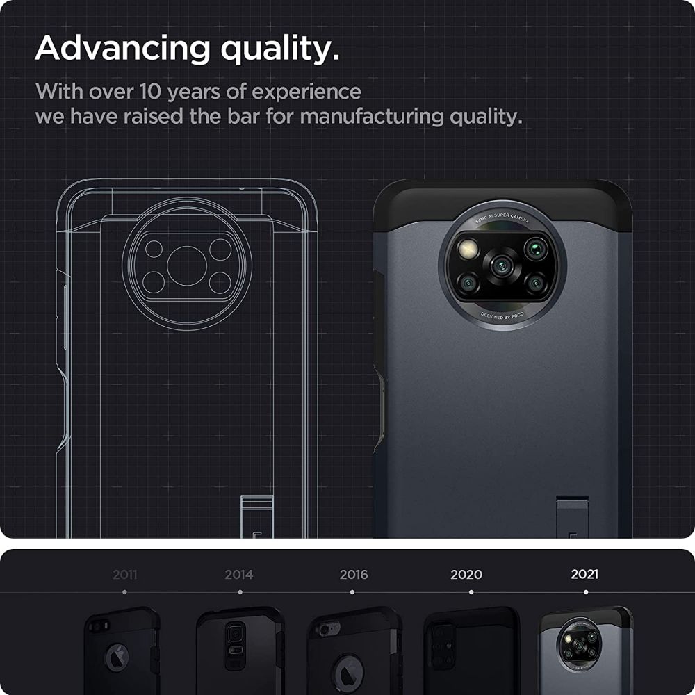 etui Spigen Tough Armor Metal slate Xiaomi POCO X3 Pro / 7