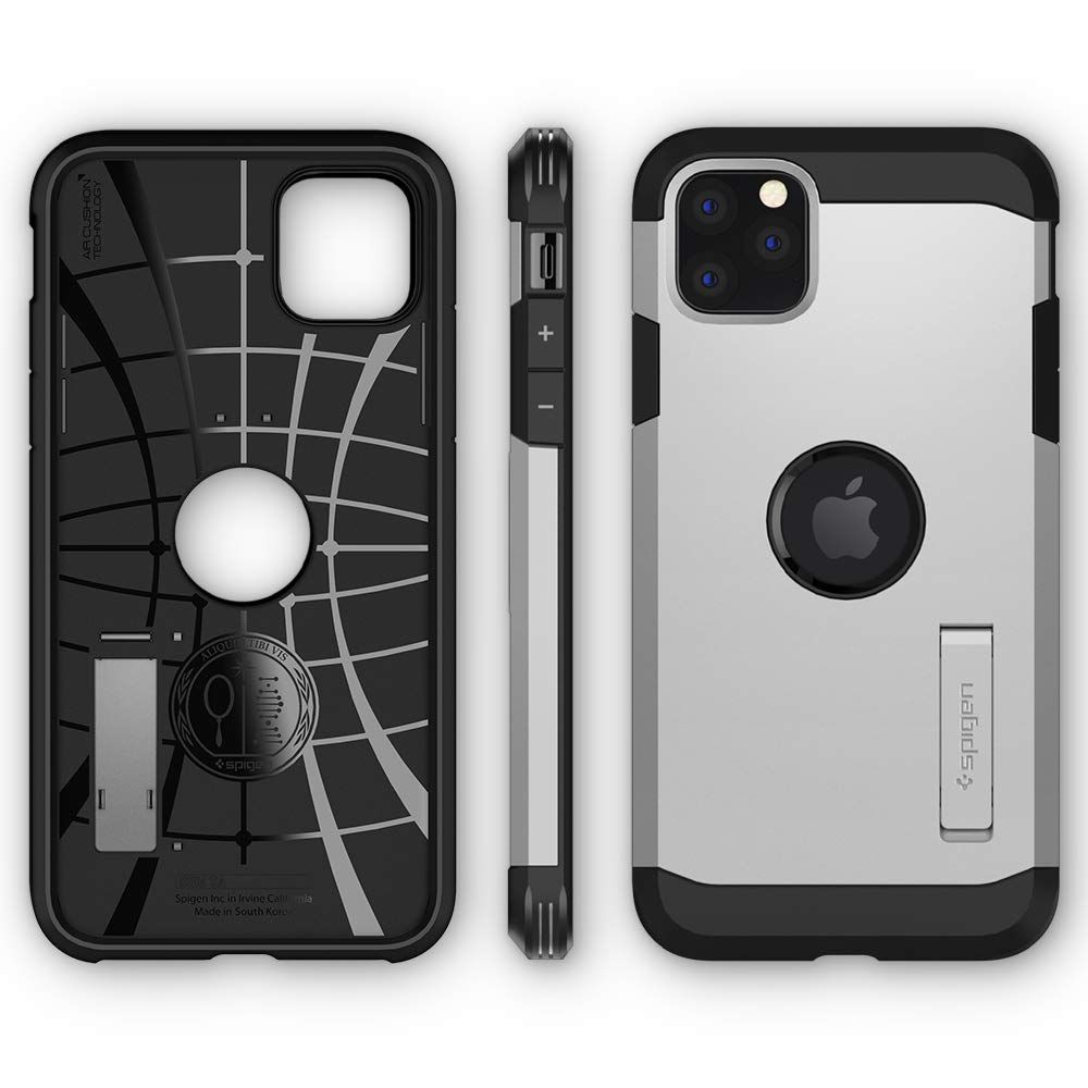 etui Spigen Tough Armor Satin Srebrne Apple iPhone 11 Pro / 8 etui Spigen Tough Armor Satin Srebrne Apple iPhone 11 Pro / 8
