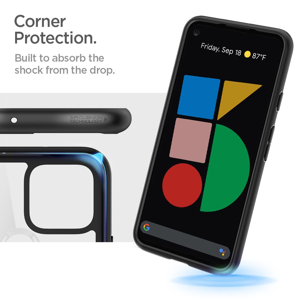 etui Spigen Ultra Hybrid czarne Google Pixel 5 / 12