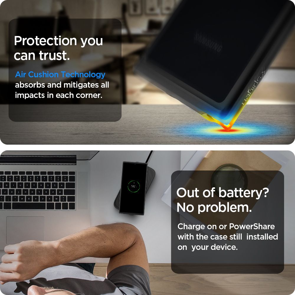 etui Spigen Ultra Hybrid Czarne Samsung Galaxy Note 20 / 11