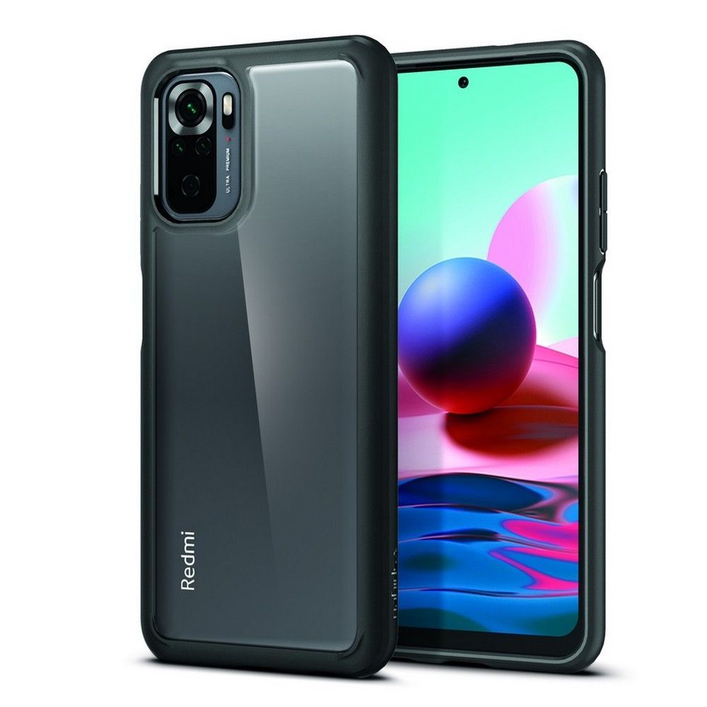 etui Spigen Ultra Hybrid czarne Xiaomi Redmi Note 10