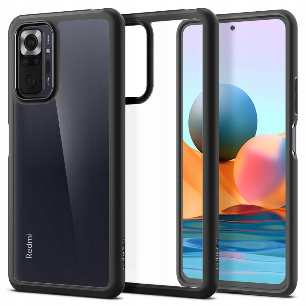 etui Spigen Ultra Hybrid czarne Xiaomi Redmi Note 10 Pro