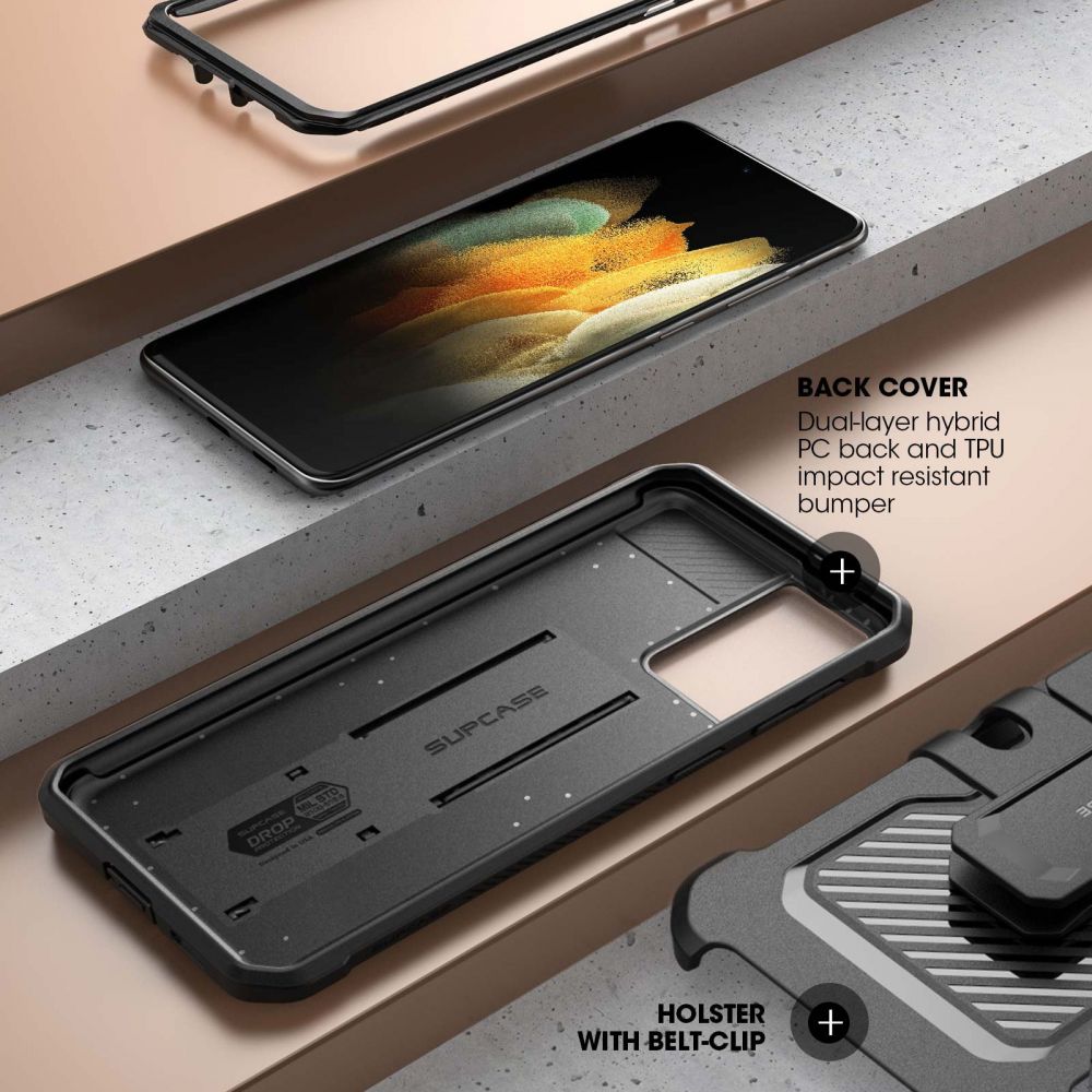 etui Supcase Unicorn Beetle Pro czarne Samsung s21 Ultra / 4