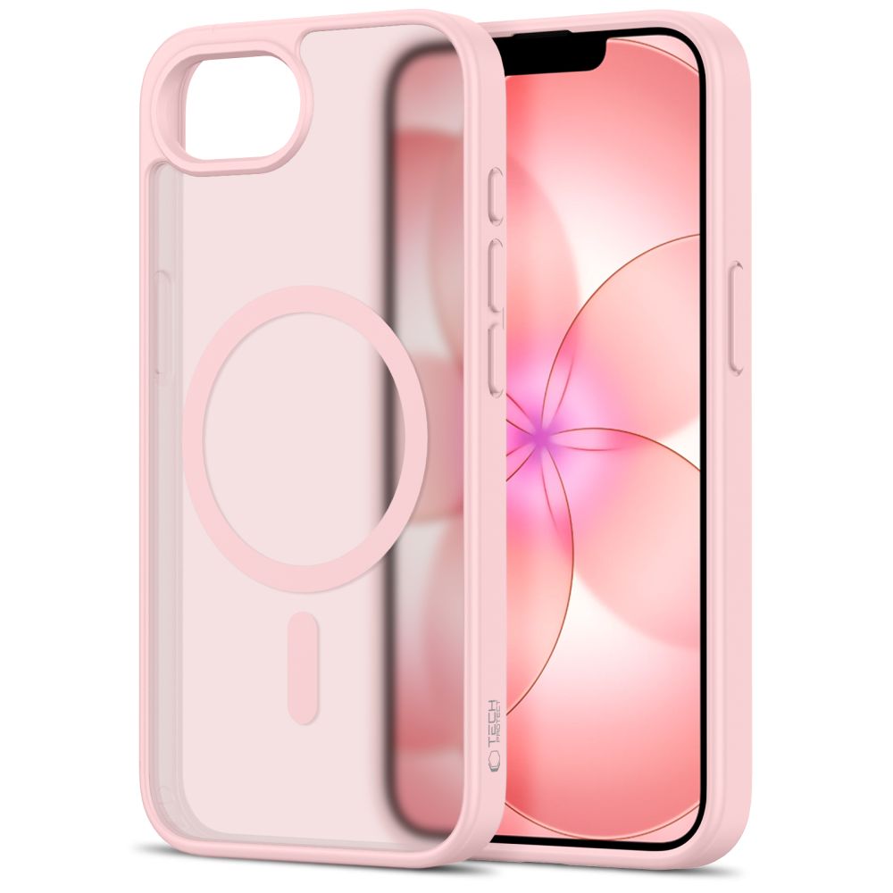 etui Tech-protect Basicmag Magsafe Matte Soft r�owe Apple iPhone 17e / 2