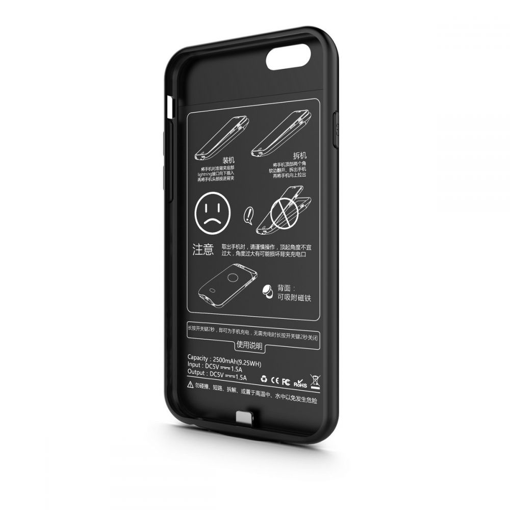 etui Tech-protect Battery Pack 3700mah Czarne Apple iPhone 6 Plus / 4