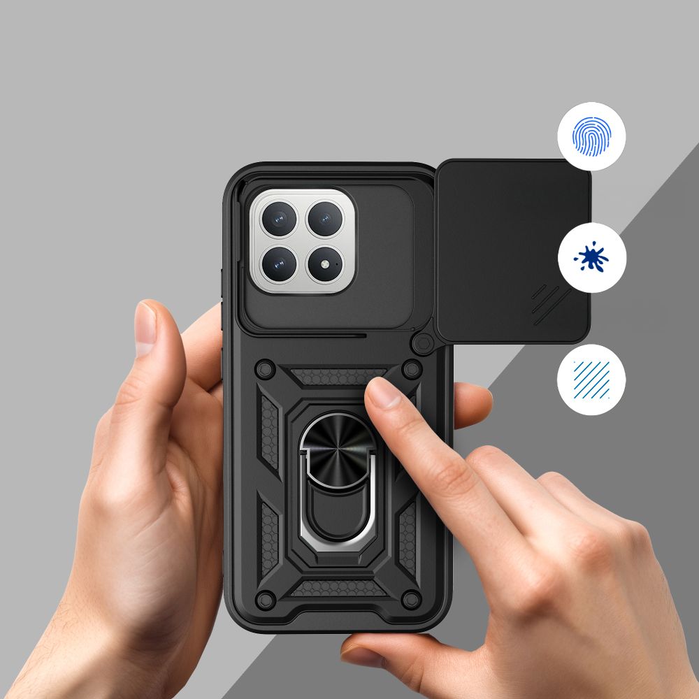 etui Tech-protect Camshield Pro czarne Xiaomi Poco F8 Pro / 4