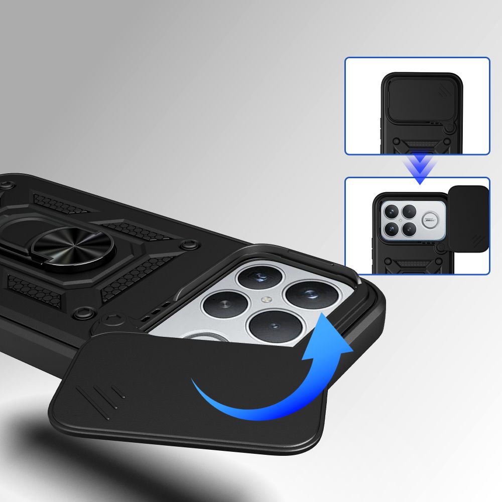 etui Tech-protect Camshield Pro czarne Xiaomi Poco F8 Ultra / 6