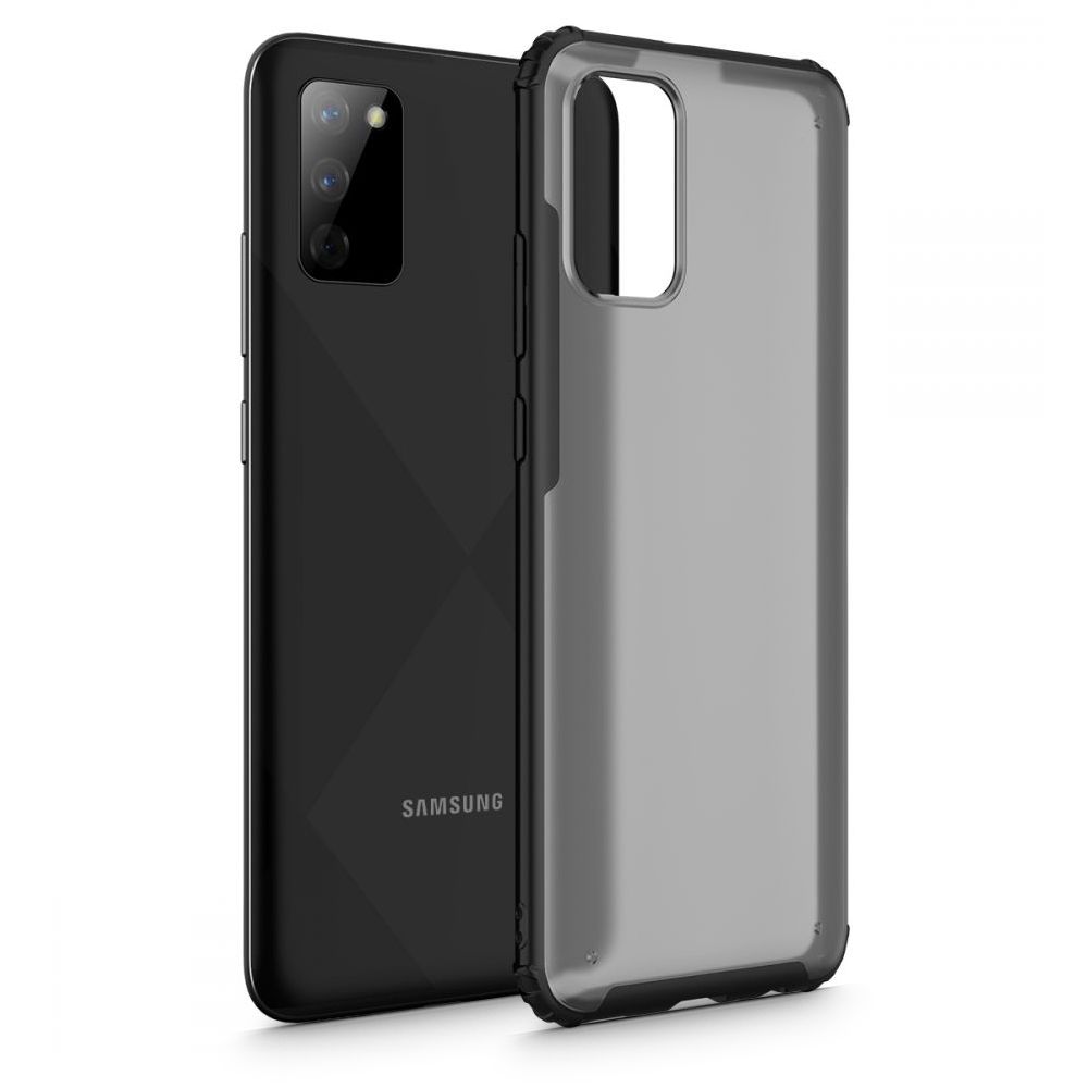 etui Tech-protect Hybridshell Frost czarne Samsung A02S
