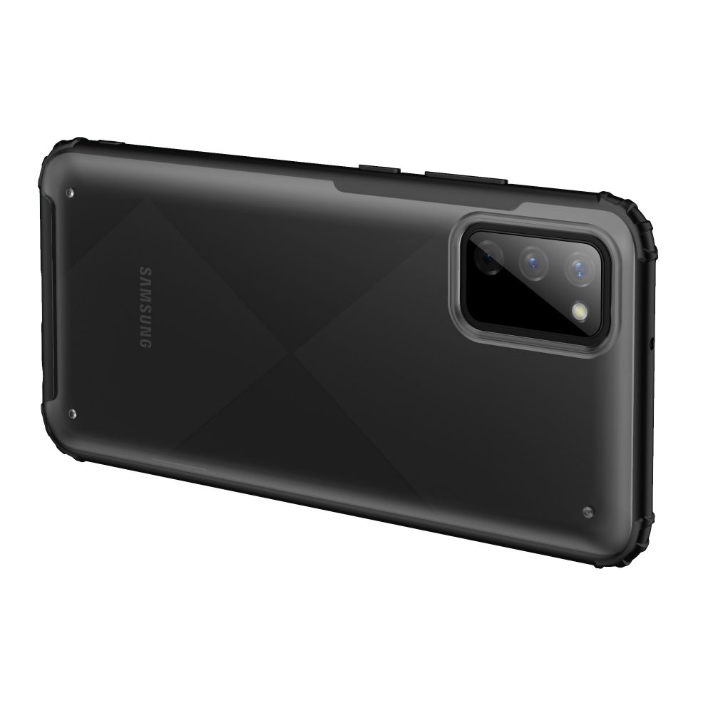 etui Tech-protect Hybridshell Frost czarne Samsung A02S / 2
