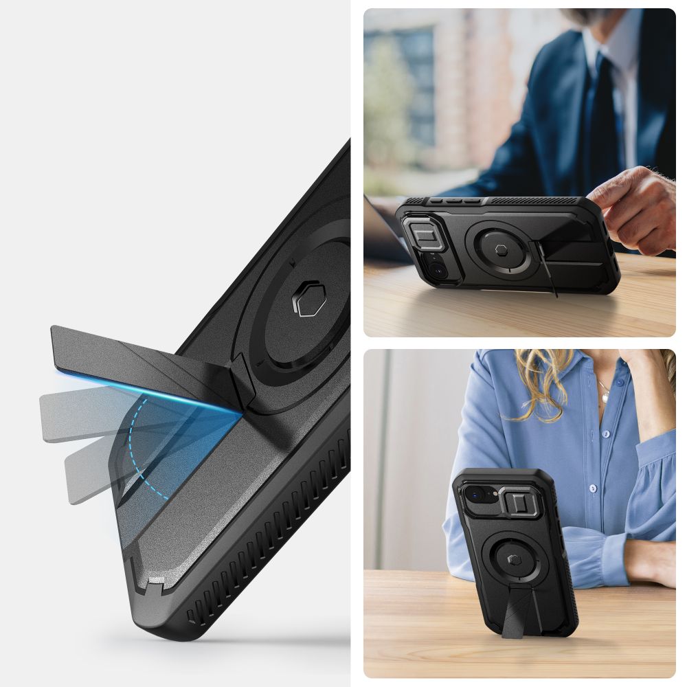 etui Tech-protect Kevlar Aura Magsafe czarne Apple iPhone 17e / 5