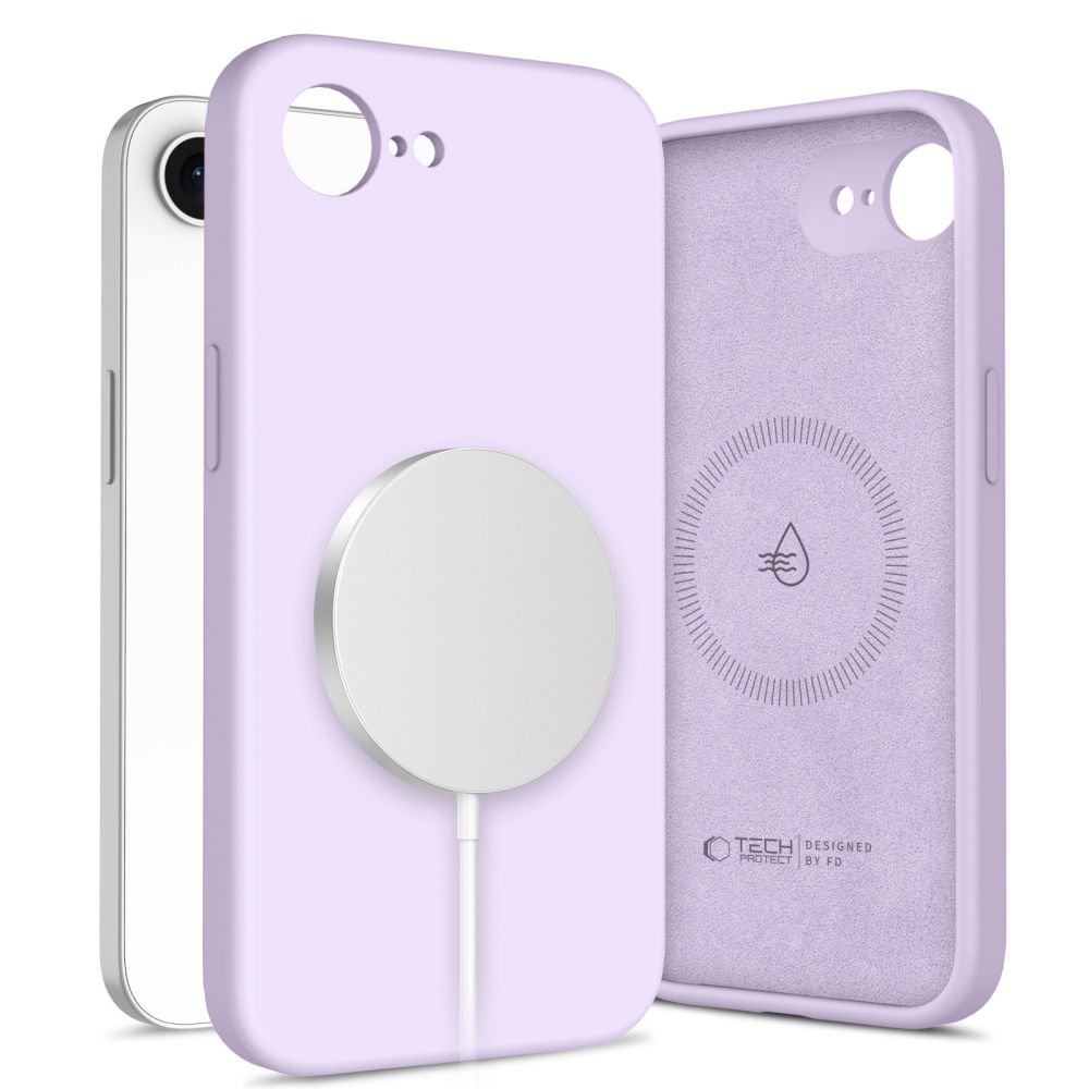 etui Tech-protect Liquid Silicone Magsafe mauve Apple iPhone 17e