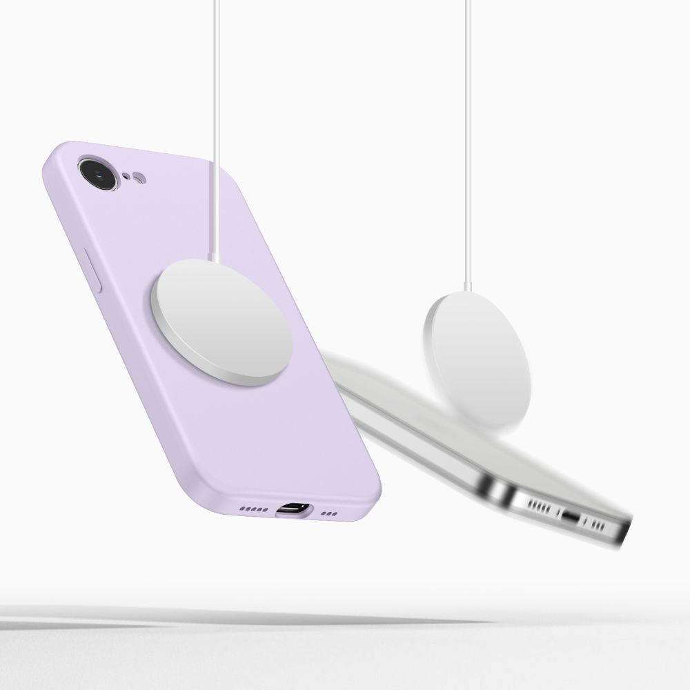etui Tech-protect Liquid Silicone Magsafe mauve Apple iPhone 17e / 3