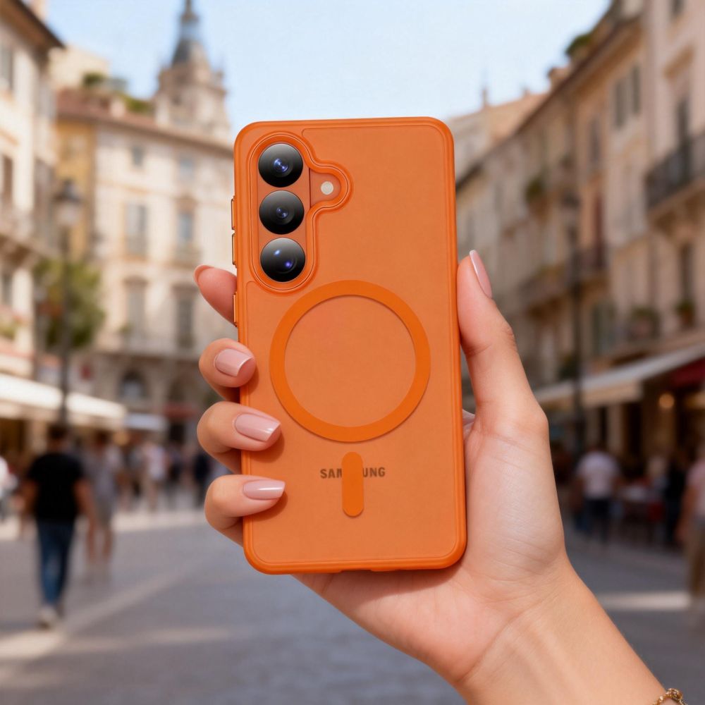 etui Tech-protect Magmat Magsafe Matte orange Samsung Galaxy S26 / 10