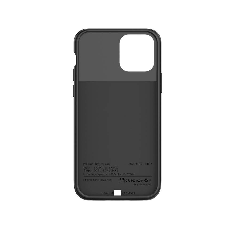 etui Tech-protect Powercase 4800mah Czarne Apple iPhone 12 / 8