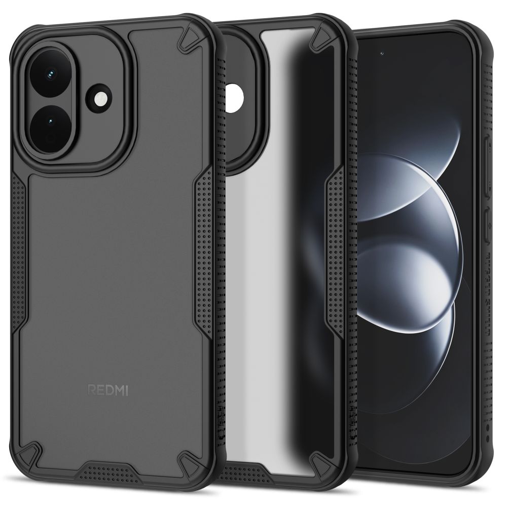 etui Tech-protect Rugged Shield czarne Xiaomi Redmi Note 17 Pro 5G