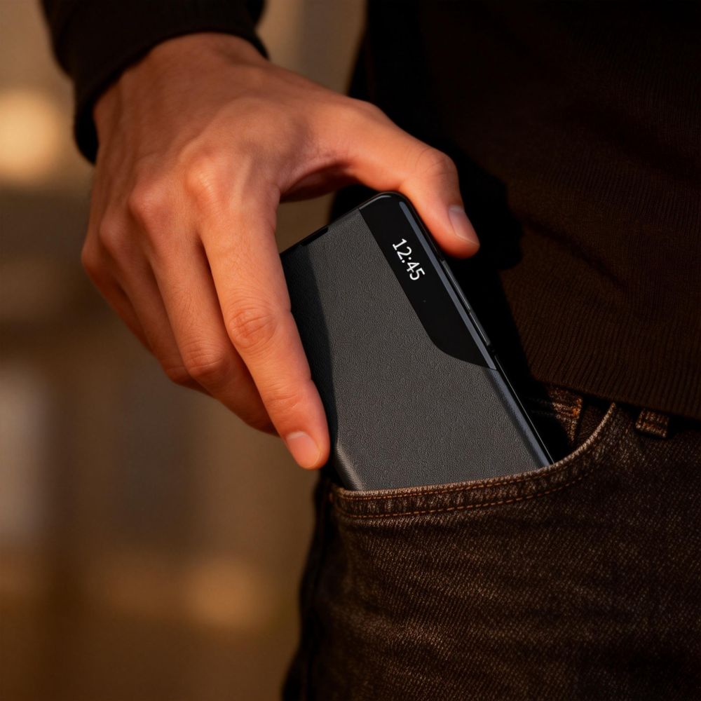 etui Tech-protect Smart View czarne Samsung Galaxy A57 5G / 7