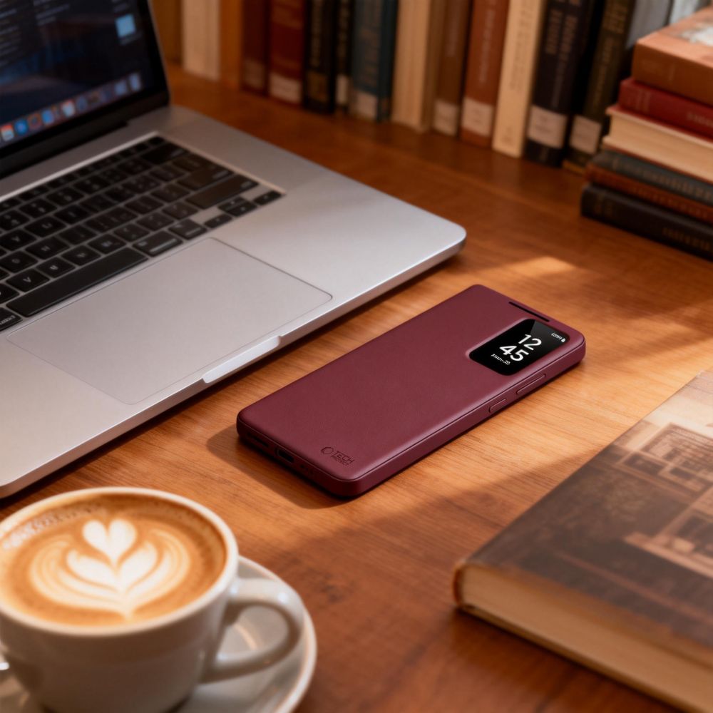 etui Tech-protect Smart Wallet mulberry Samsung Galaxy S26 / 2