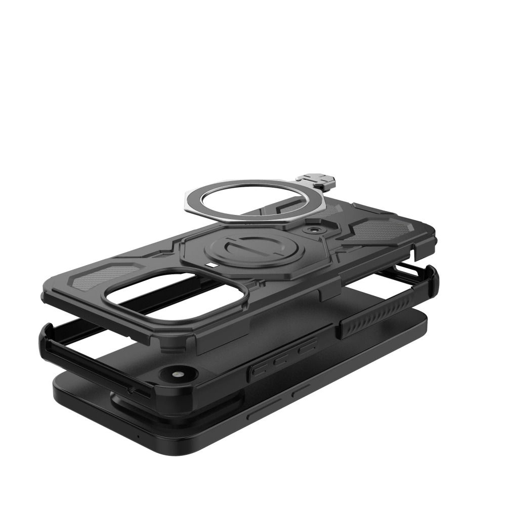 etui Tech-protect Tacticstand Magsafe czarne Xiaomi 15T 5G / 6